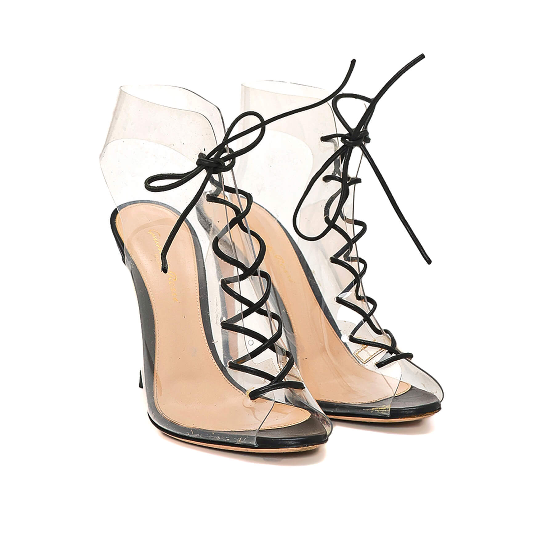 Gianvito Rossi - Transparent Lace Up Bootie